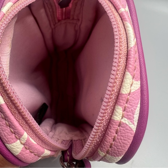 Coach Pink Stripe Signature Pouch Wristlet - Picture 5 of 6